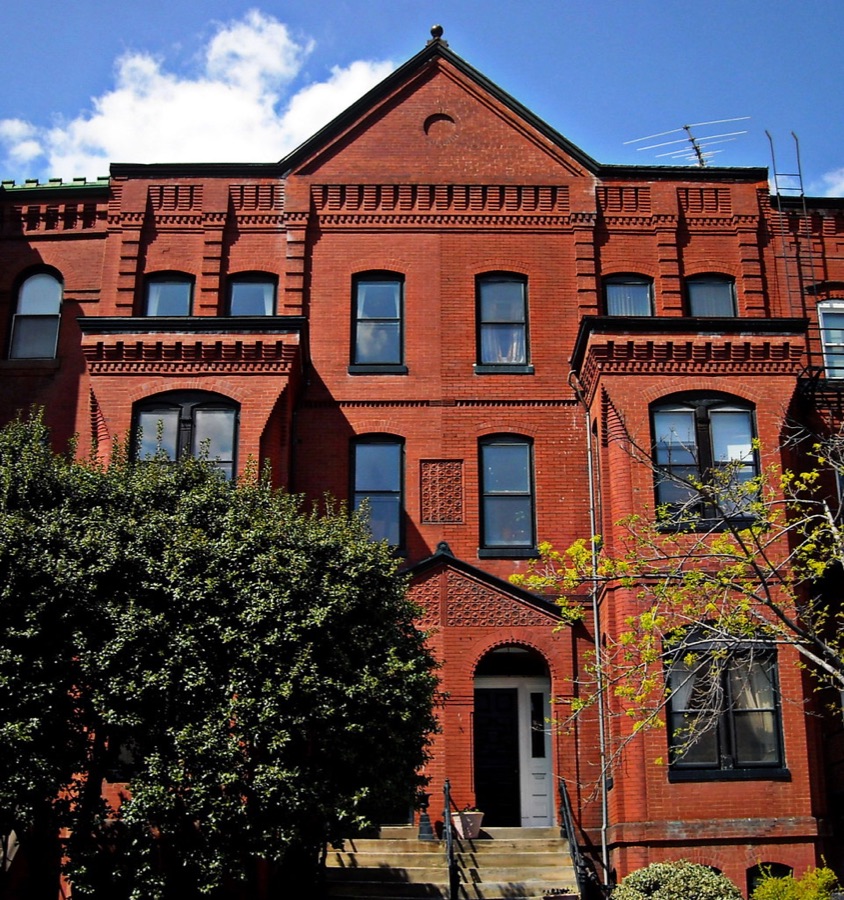 Sample brick townhome exterior